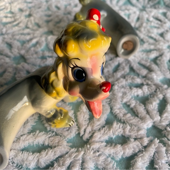 Vintage Napco Originals Stretch Poodle Anthropomorphic Salt and Pepper shakers - Picture 4 of 9